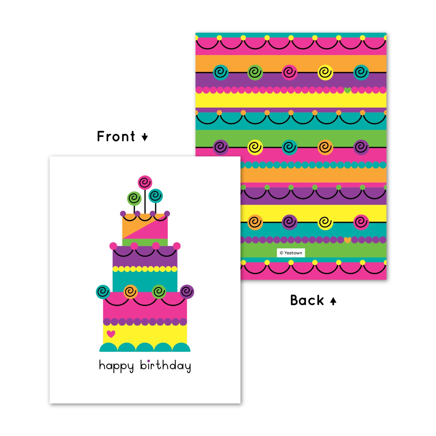 Colorful Cake Card